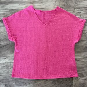 Pink V-Neck Women's Top. Size small. NWOT!